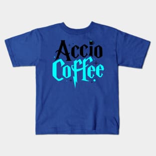 Accio Coffee - Blue Kids T-Shirt